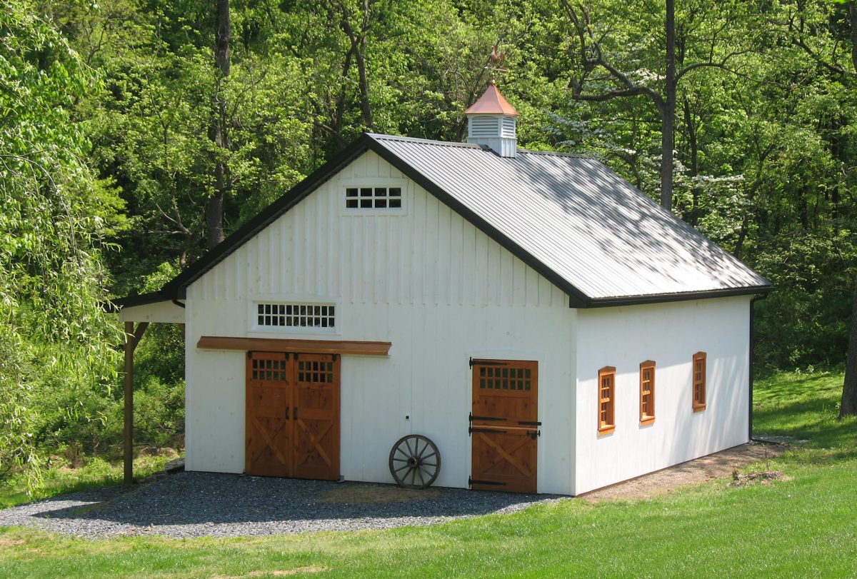 quaint horse barn