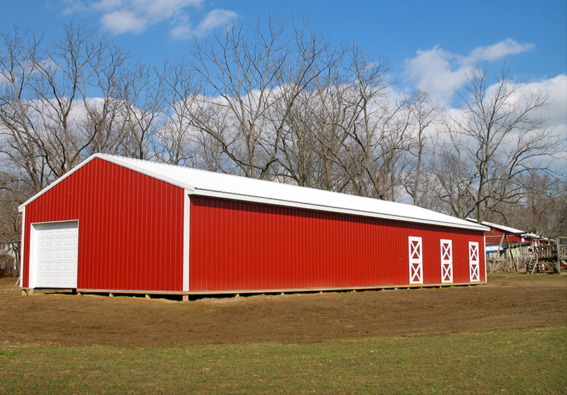 large post-frame barn