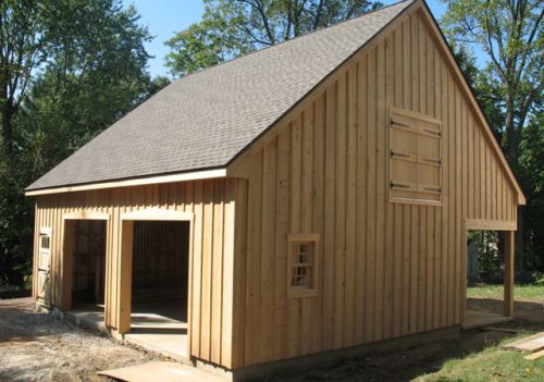 stick-frame garage barn